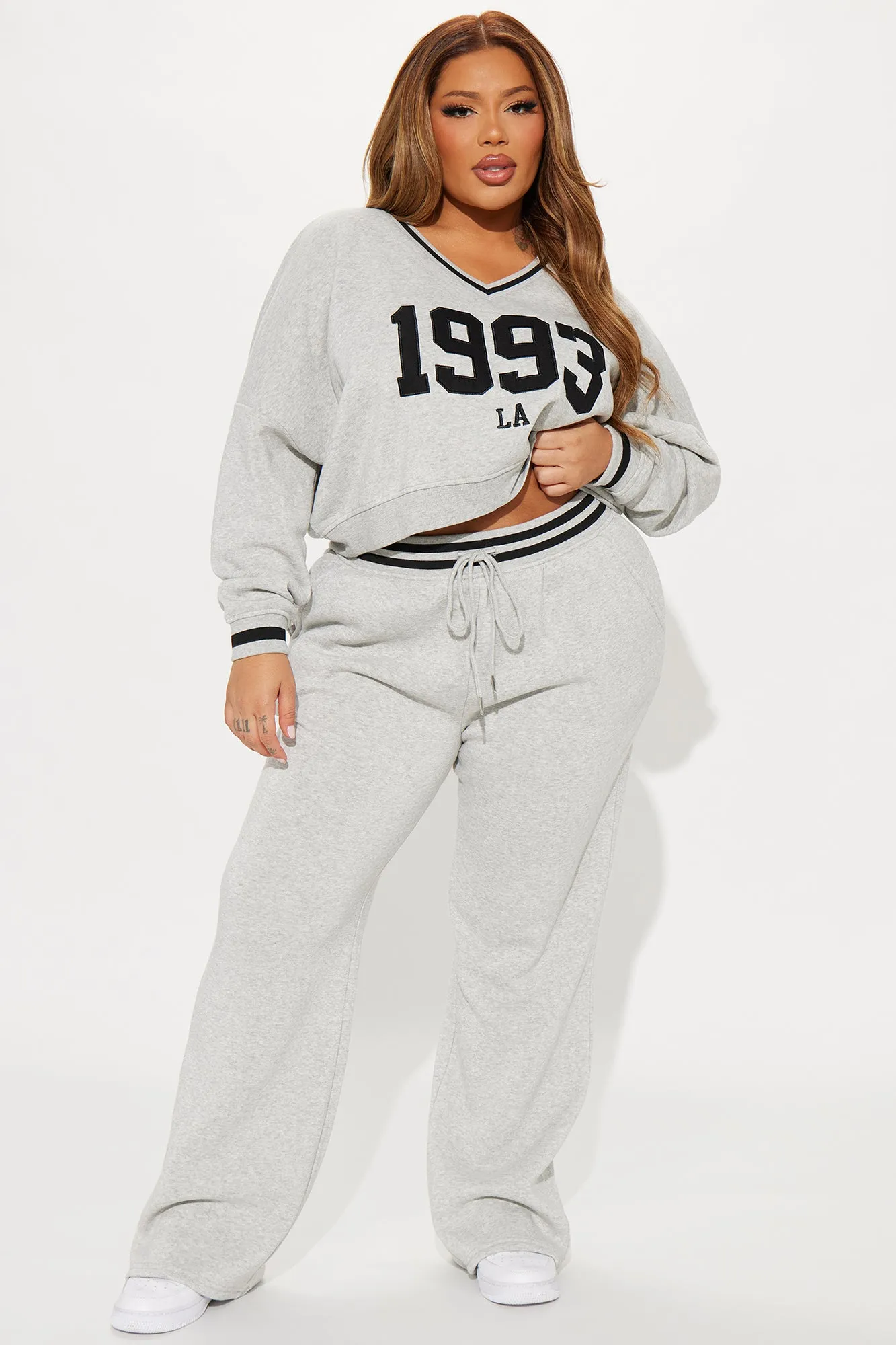 1993 Fleece Pant Set - Heather Grey