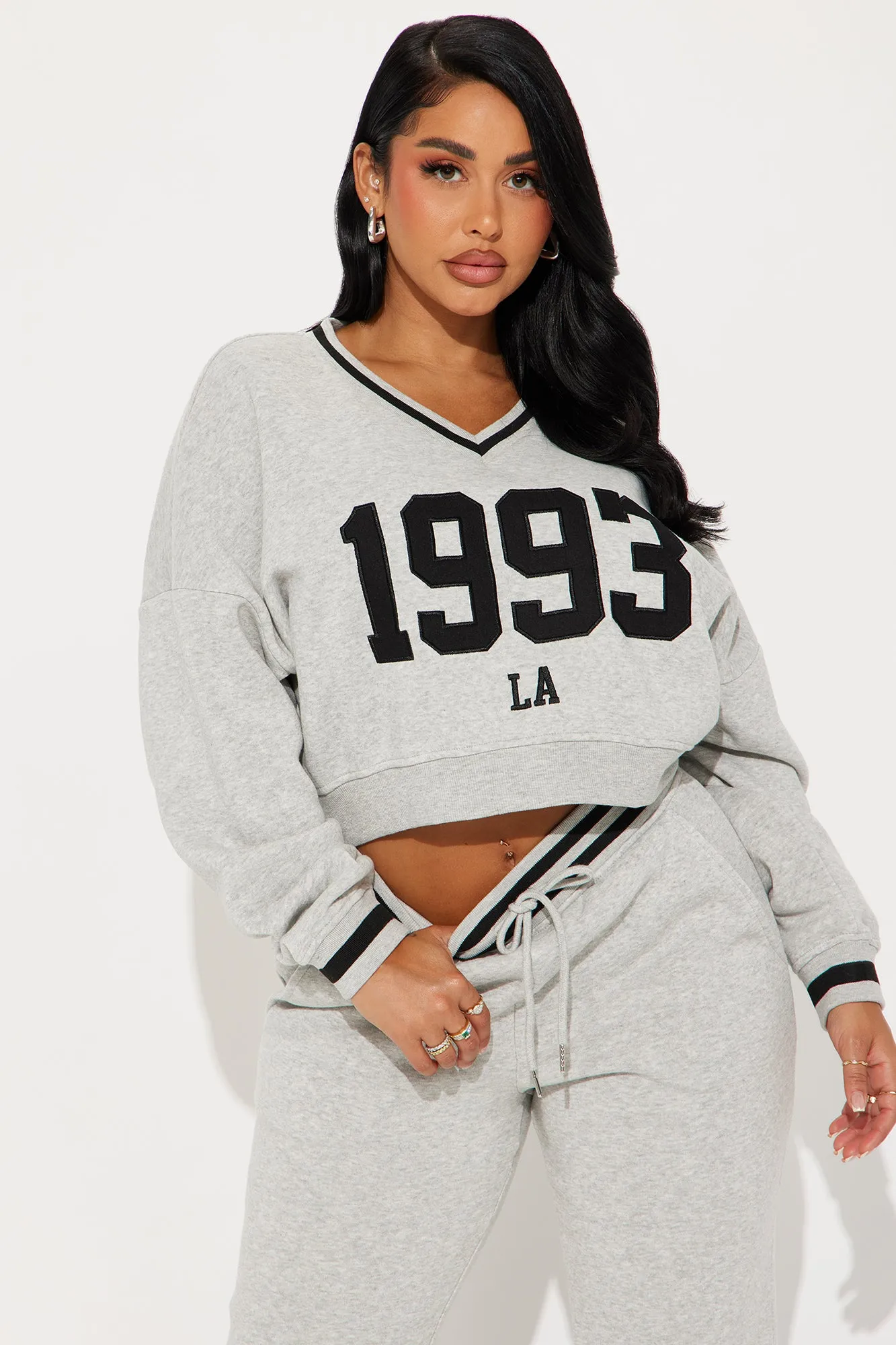 1993 Fleece Pant Set - Heather Grey