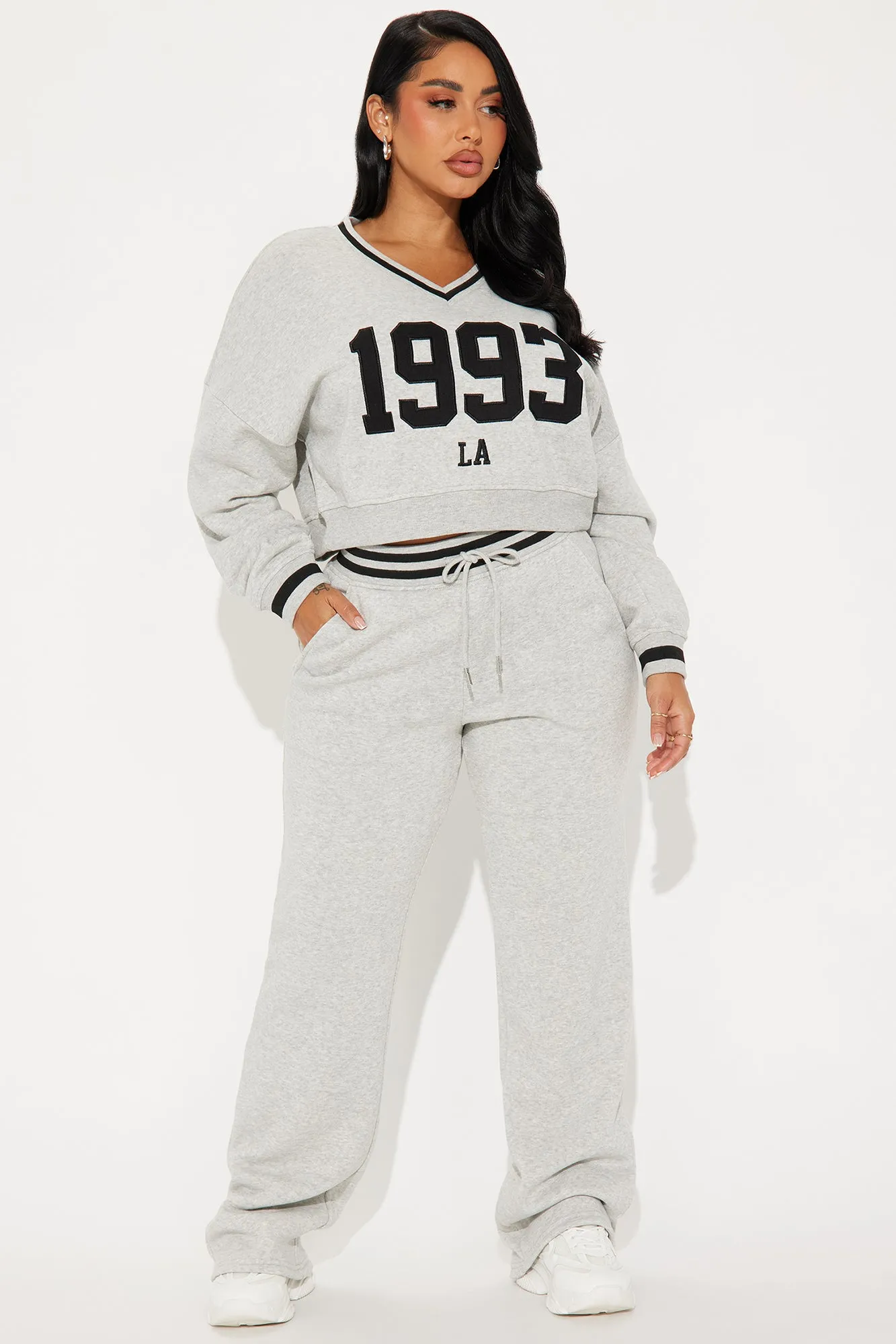 1993 Fleece Pant Set - Heather Grey