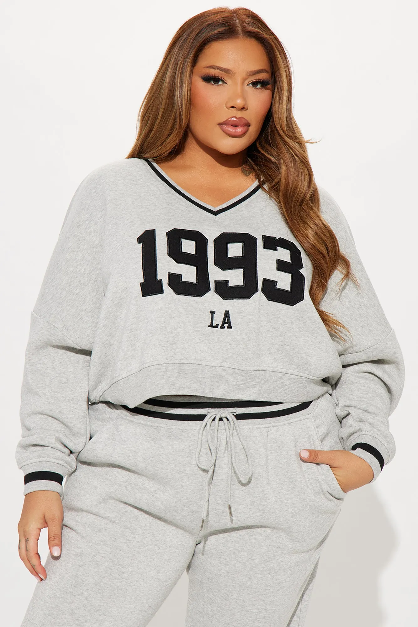 1993 Fleece Pant Set - Heather Grey