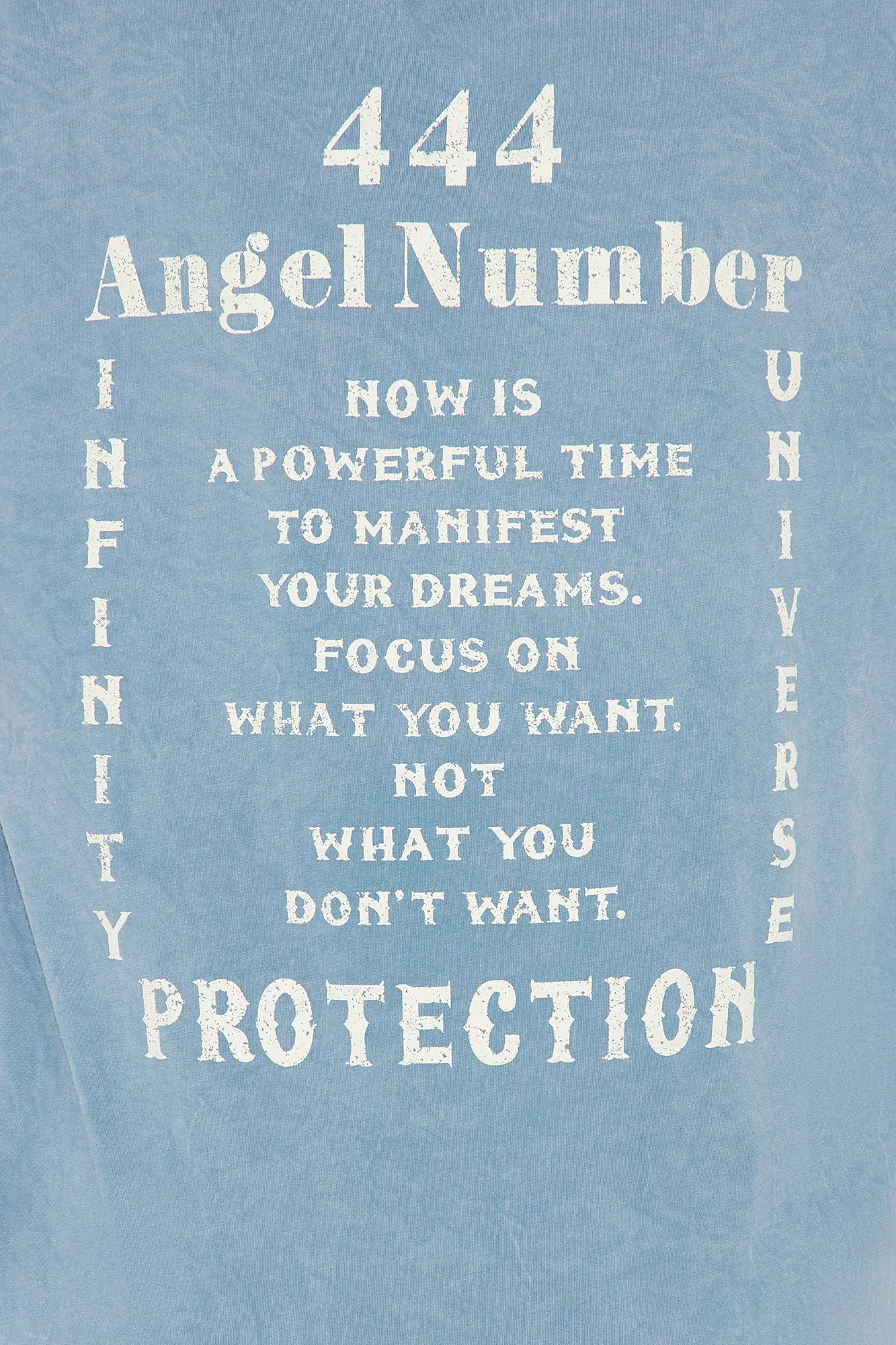 444 Angel Number Tunic Top - Blue