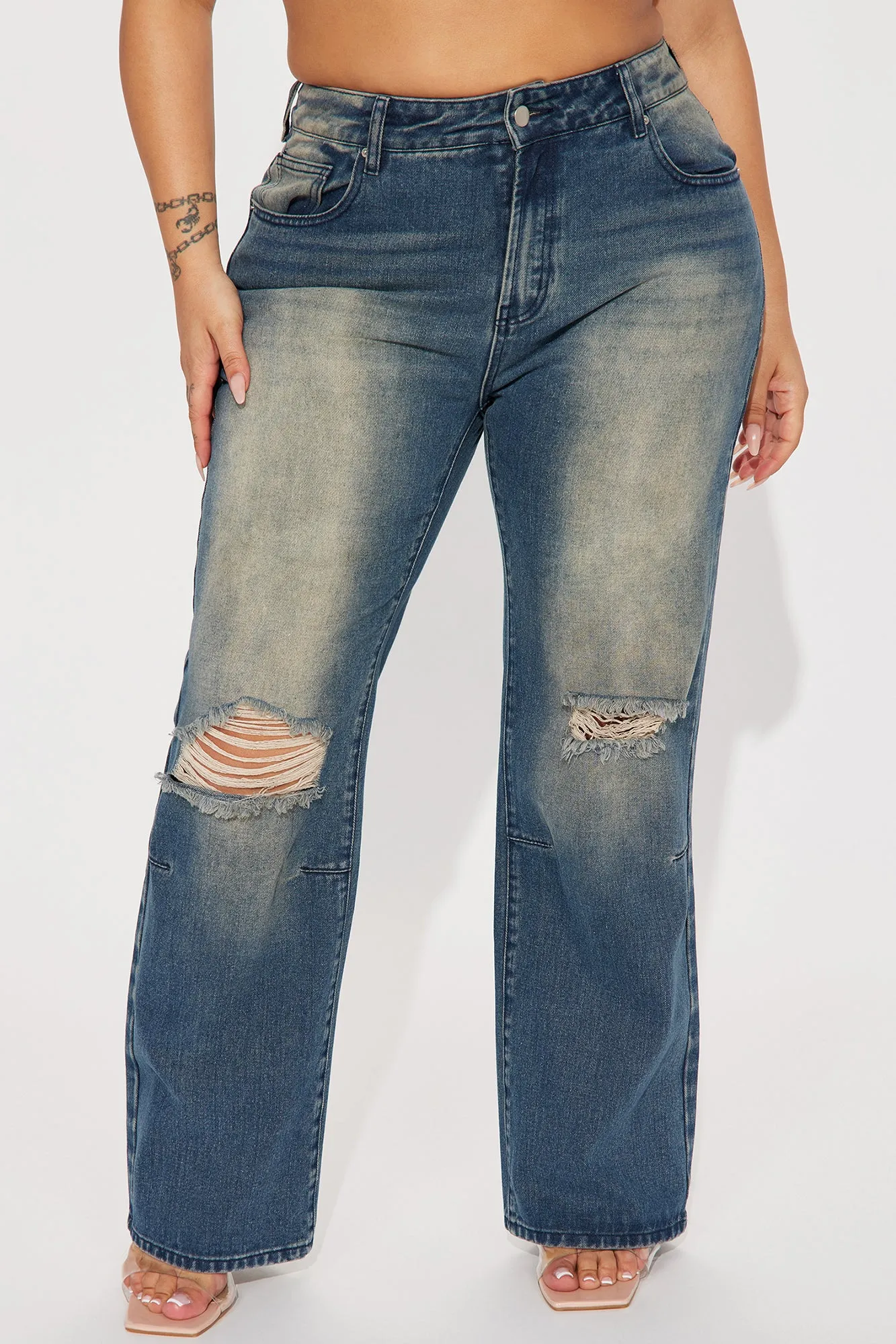 Afternoon Delight Baggy Jeans - Dark Wash