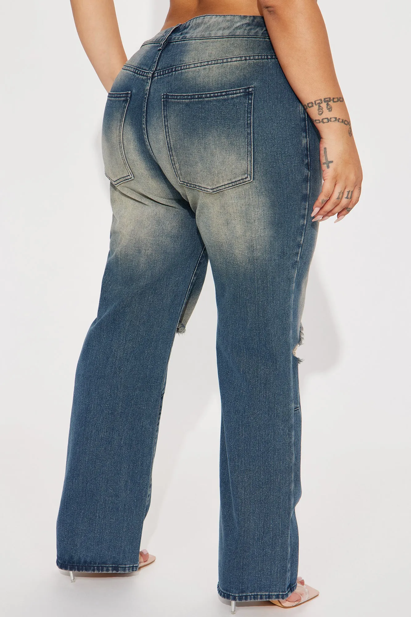 Afternoon Delight Baggy Jeans - Dark Wash