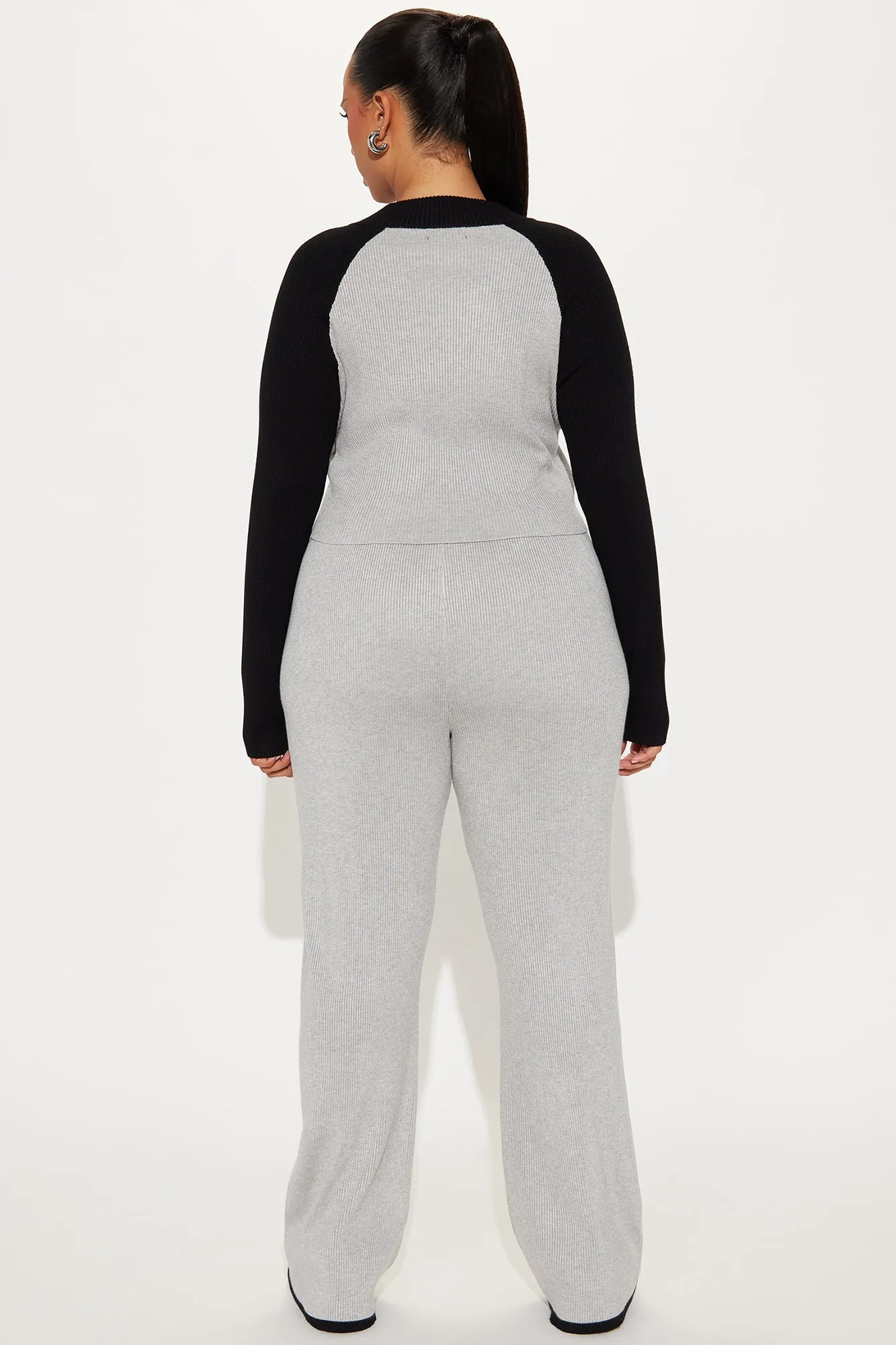 Alizha Sweater Pant Set - Grey/combo