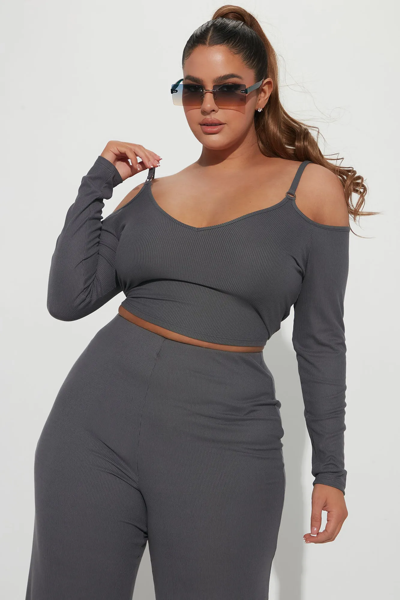 Always So Chill Pant Set - Charcoal