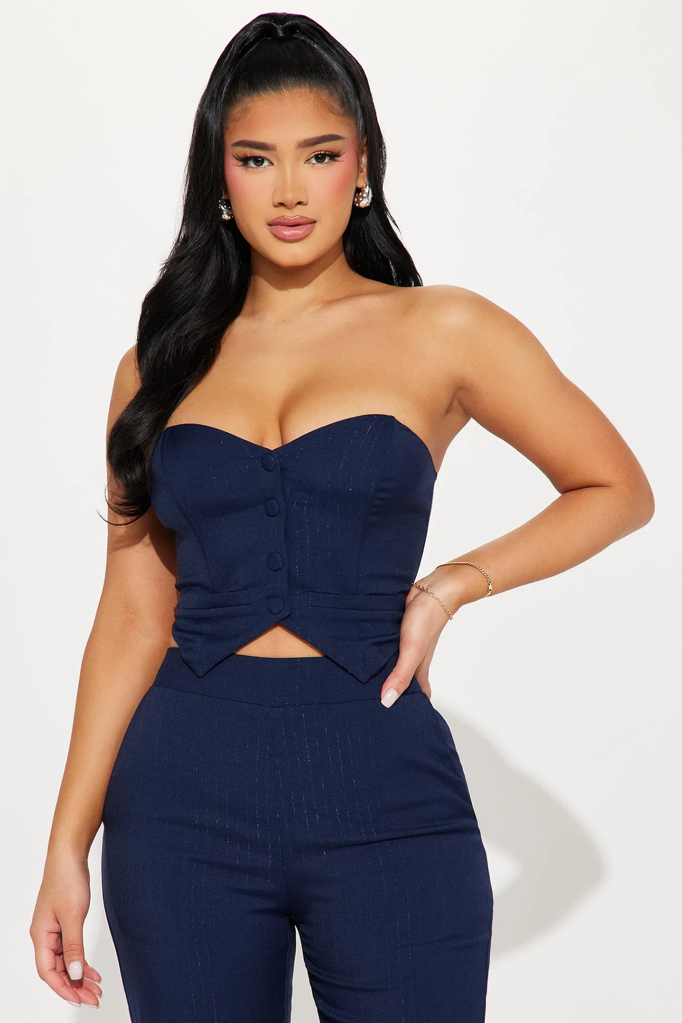 Amelia Two Piece Pant Suit - Navy