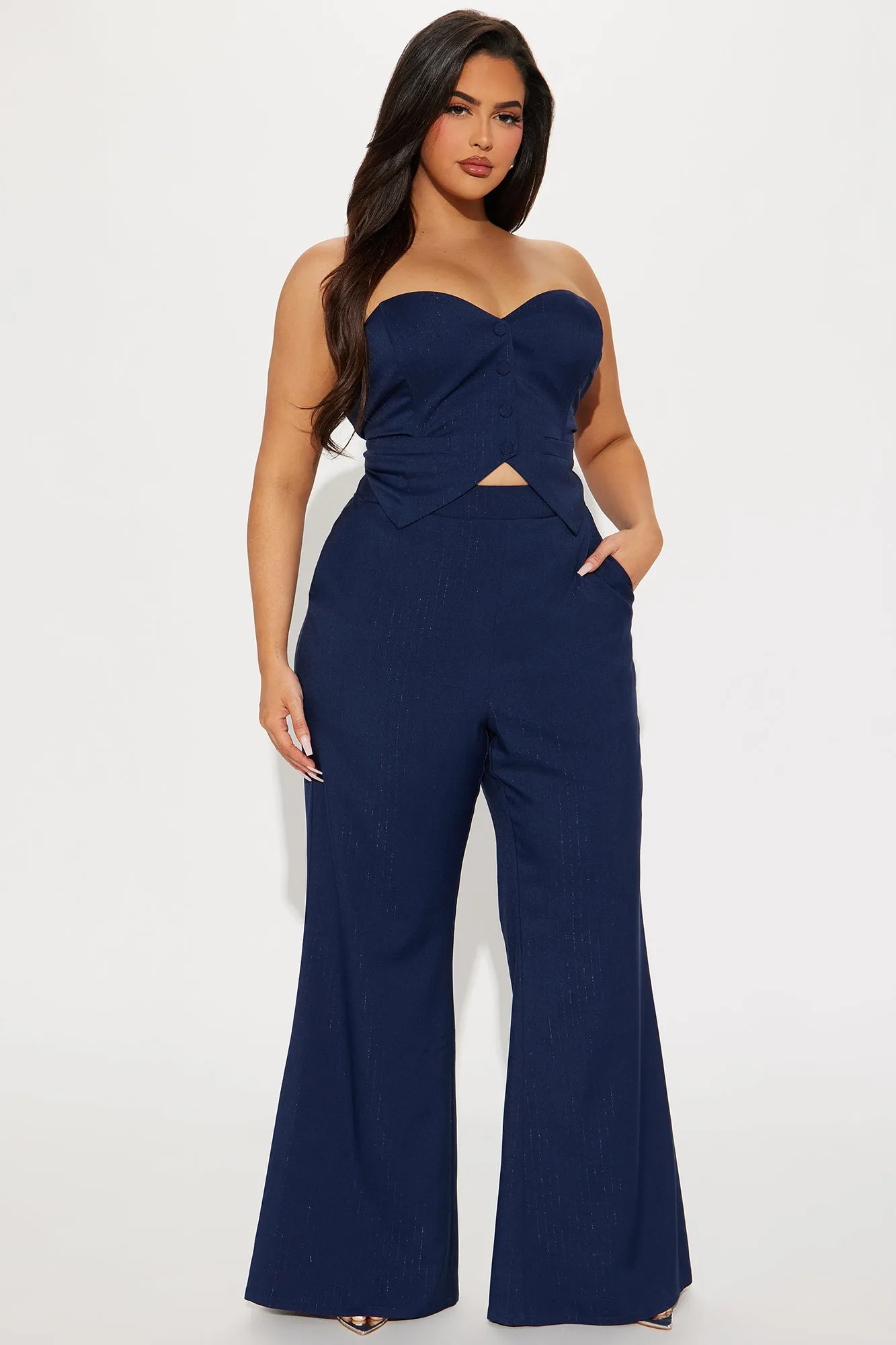 Amelia Two Piece Pant Suit - Navy