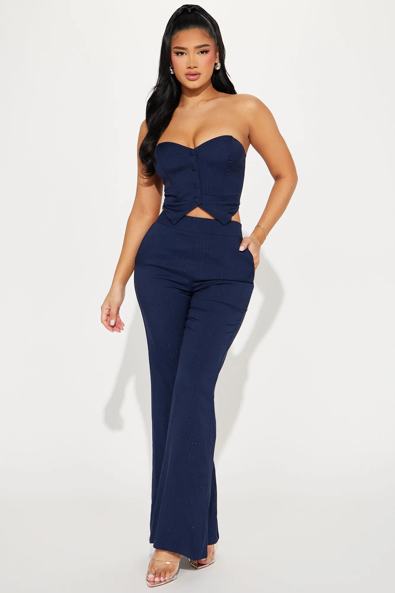 Amelia Two Piece Pant Suit - Navy