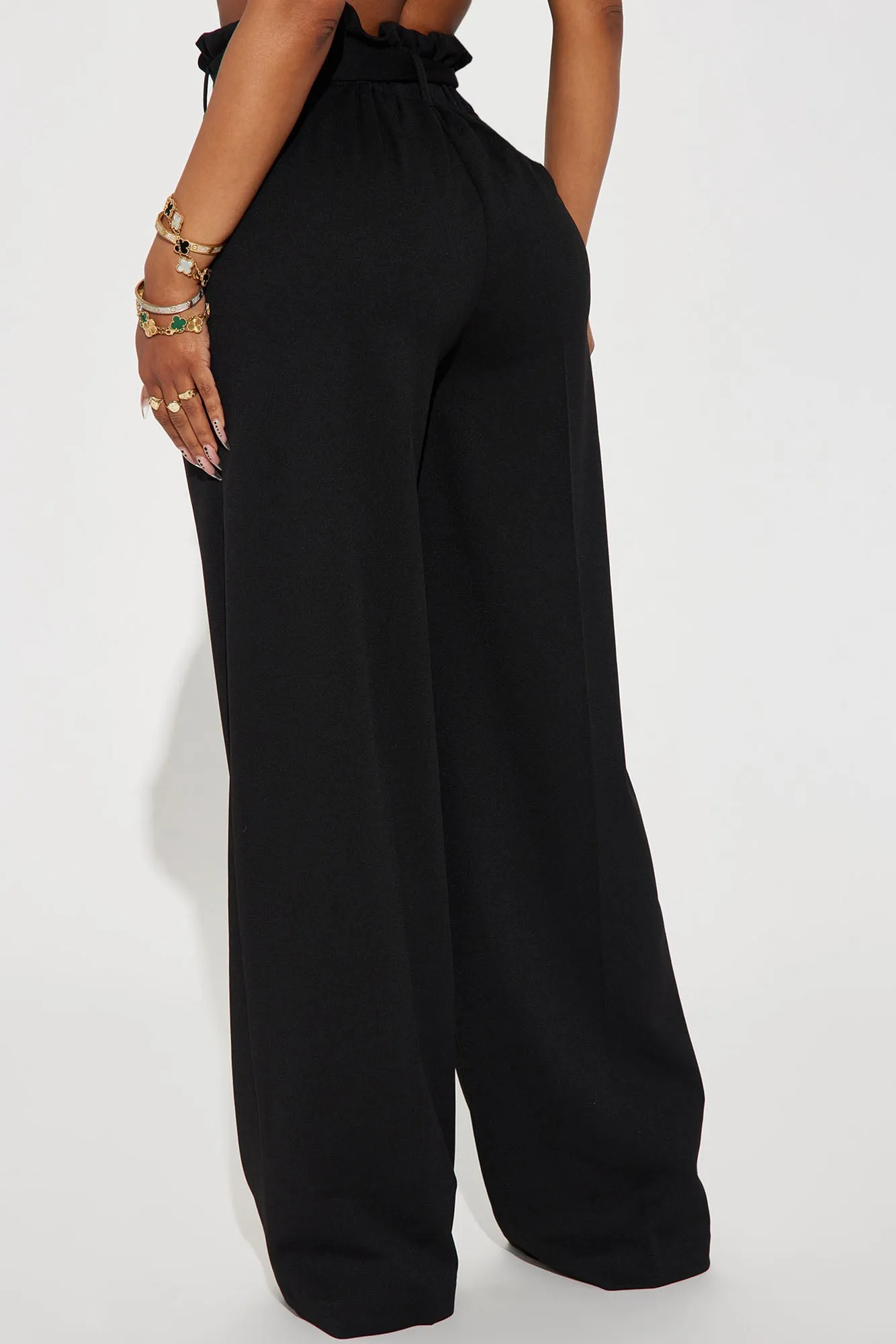 Amelia Wide Leg Trouser - Black