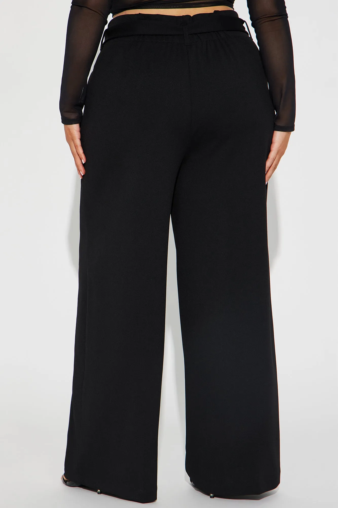 Amelia Wide Leg Trouser - Black