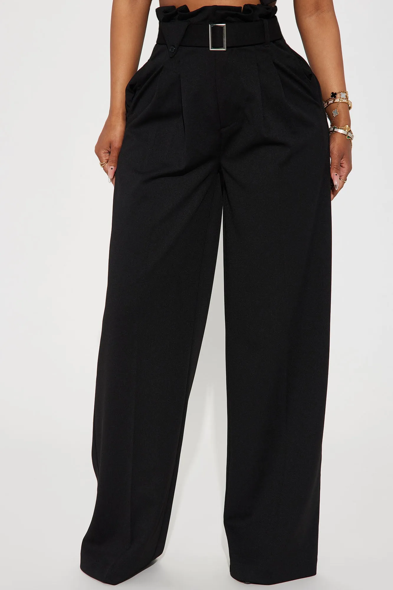 Amelia Wide Leg Trouser - Black