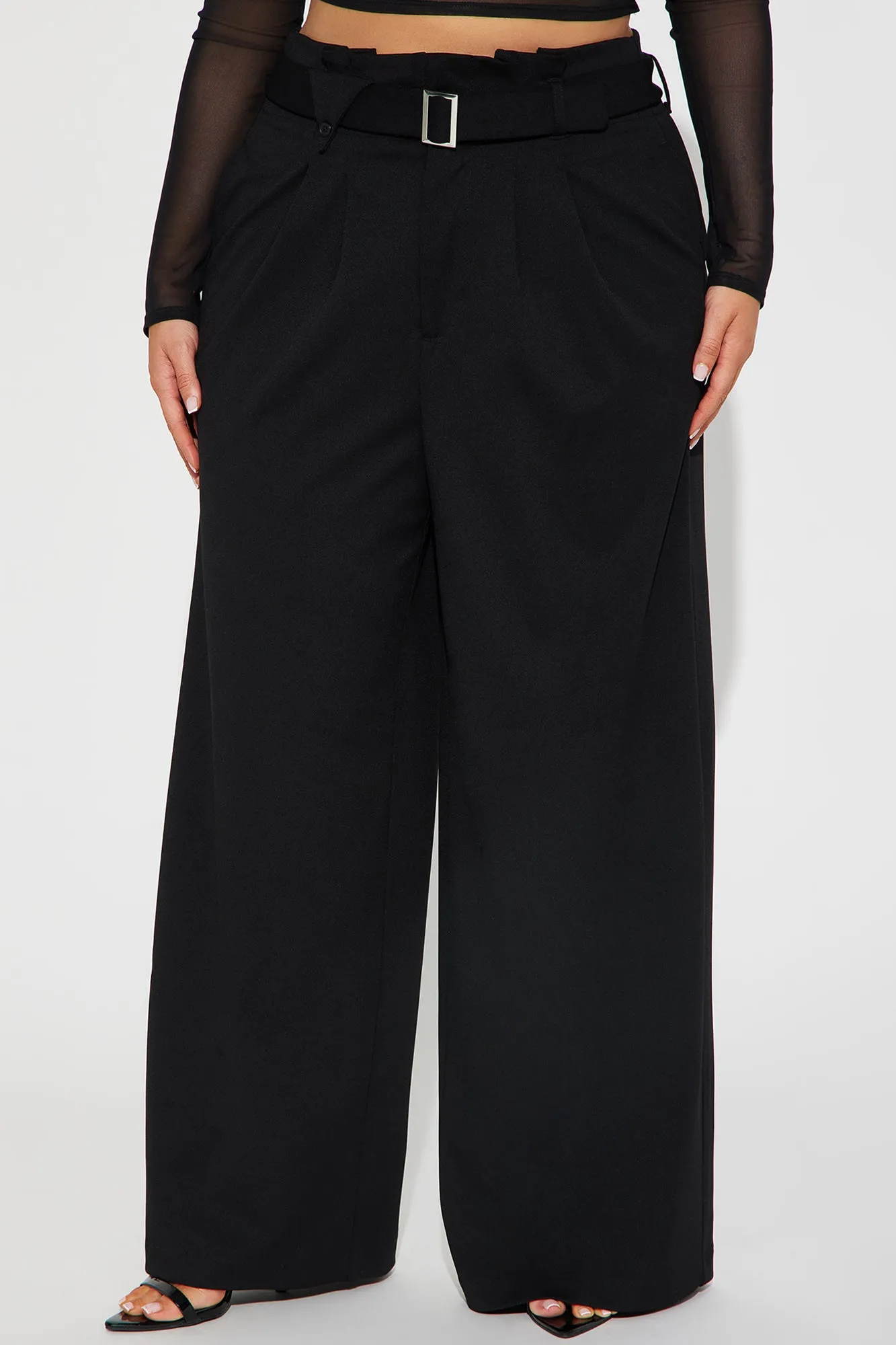 Amelia Wide Leg Trouser - Black