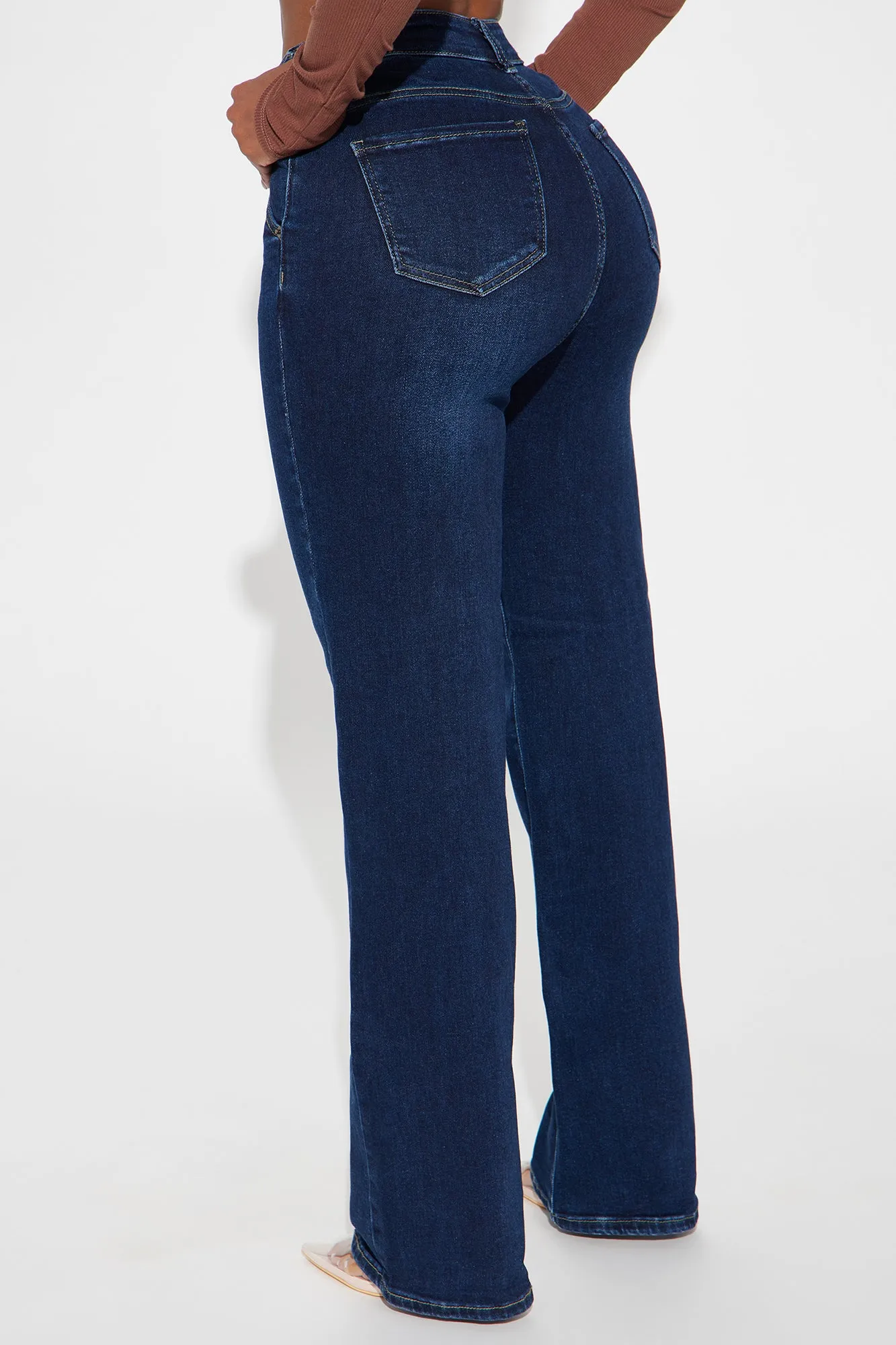 Asher Stretch Straight Leg Jeans - Dark Wash