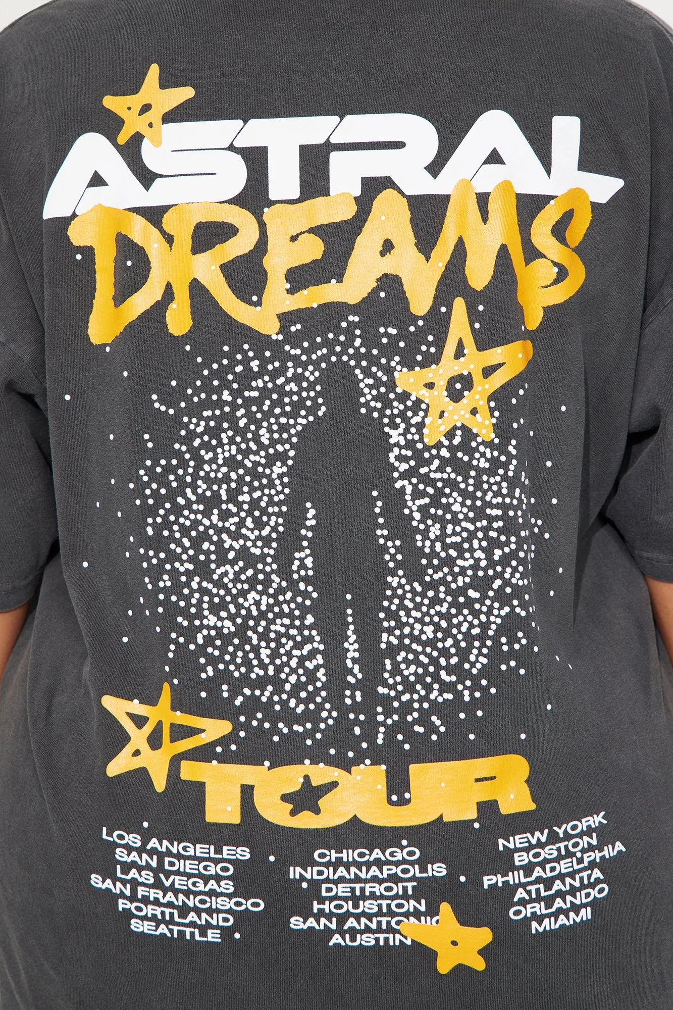 Astral Dream Vintage Washed Tee - Black Wash