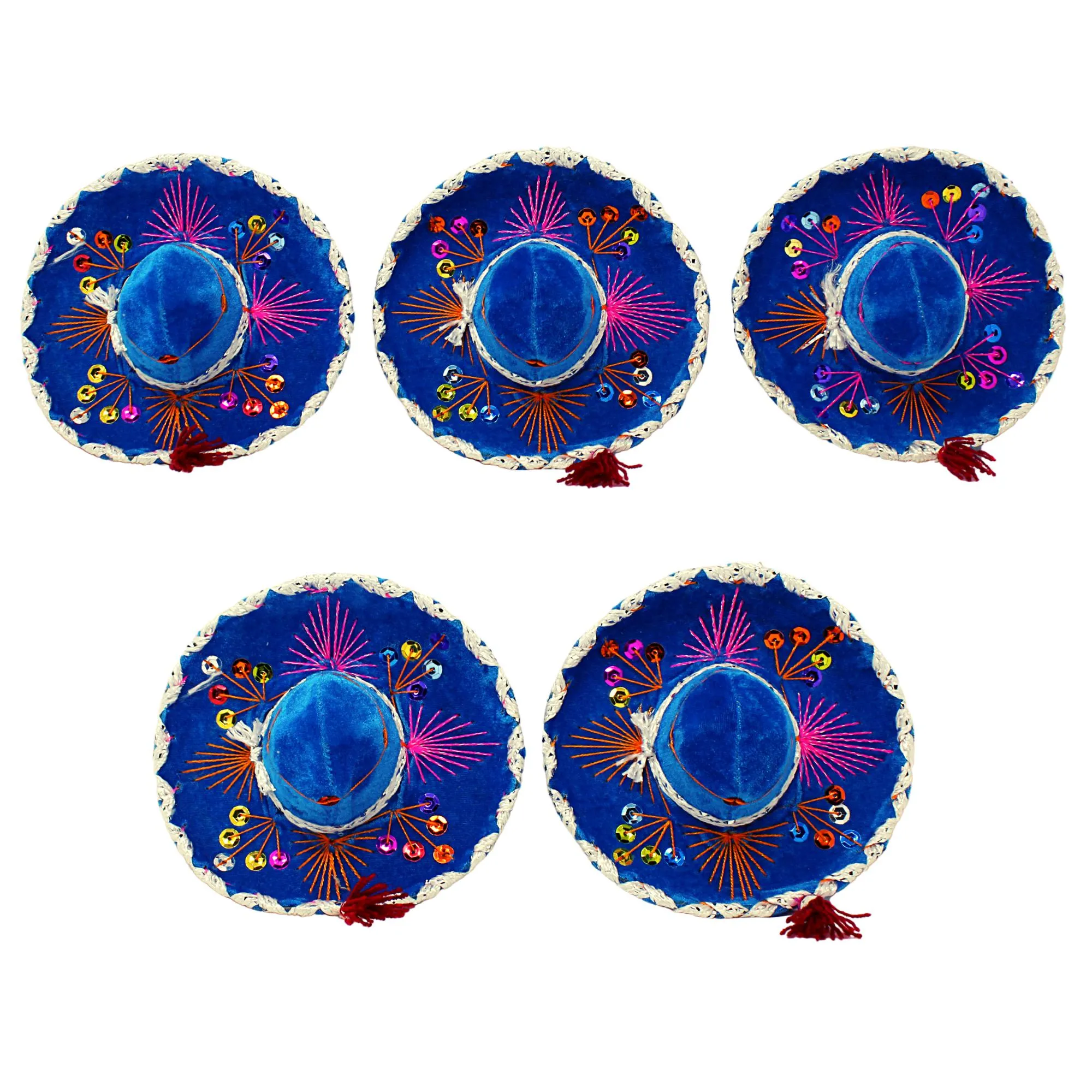 Authentic Mini Sombreros in Blue