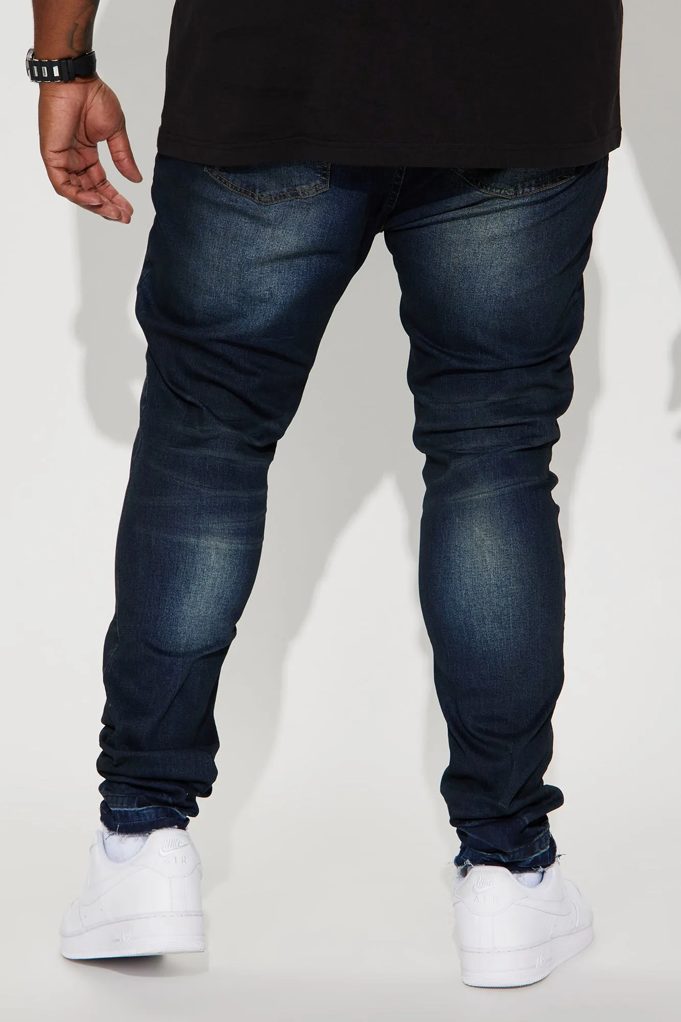 Been Around Stacked Skinny Jeans - Dark Wash