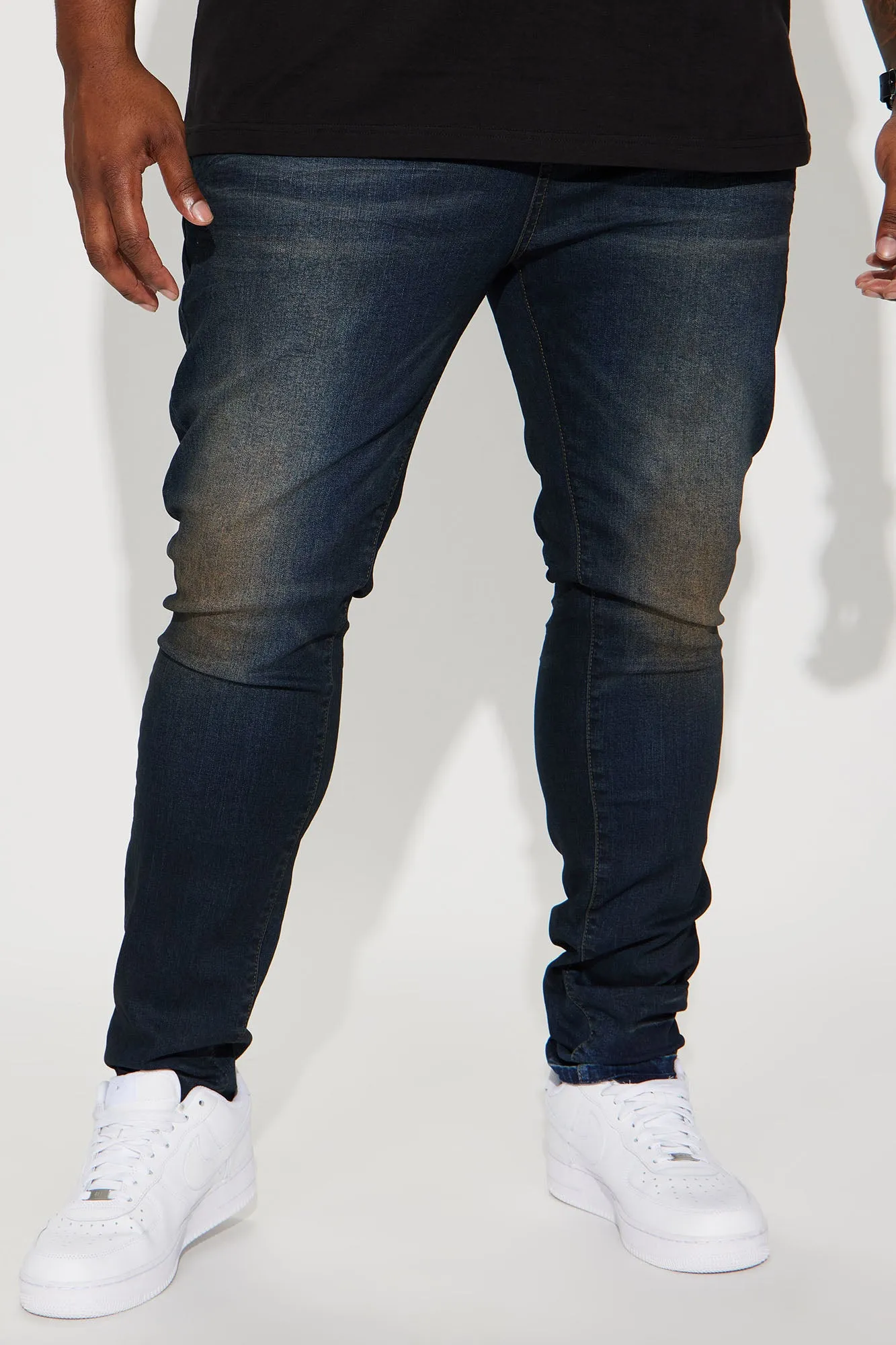 Been Around Stacked Skinny Jeans - Dark Wash