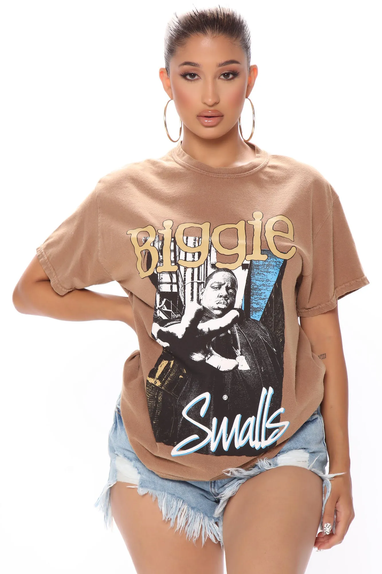 Biggie Smalls Washed Tee - Brown