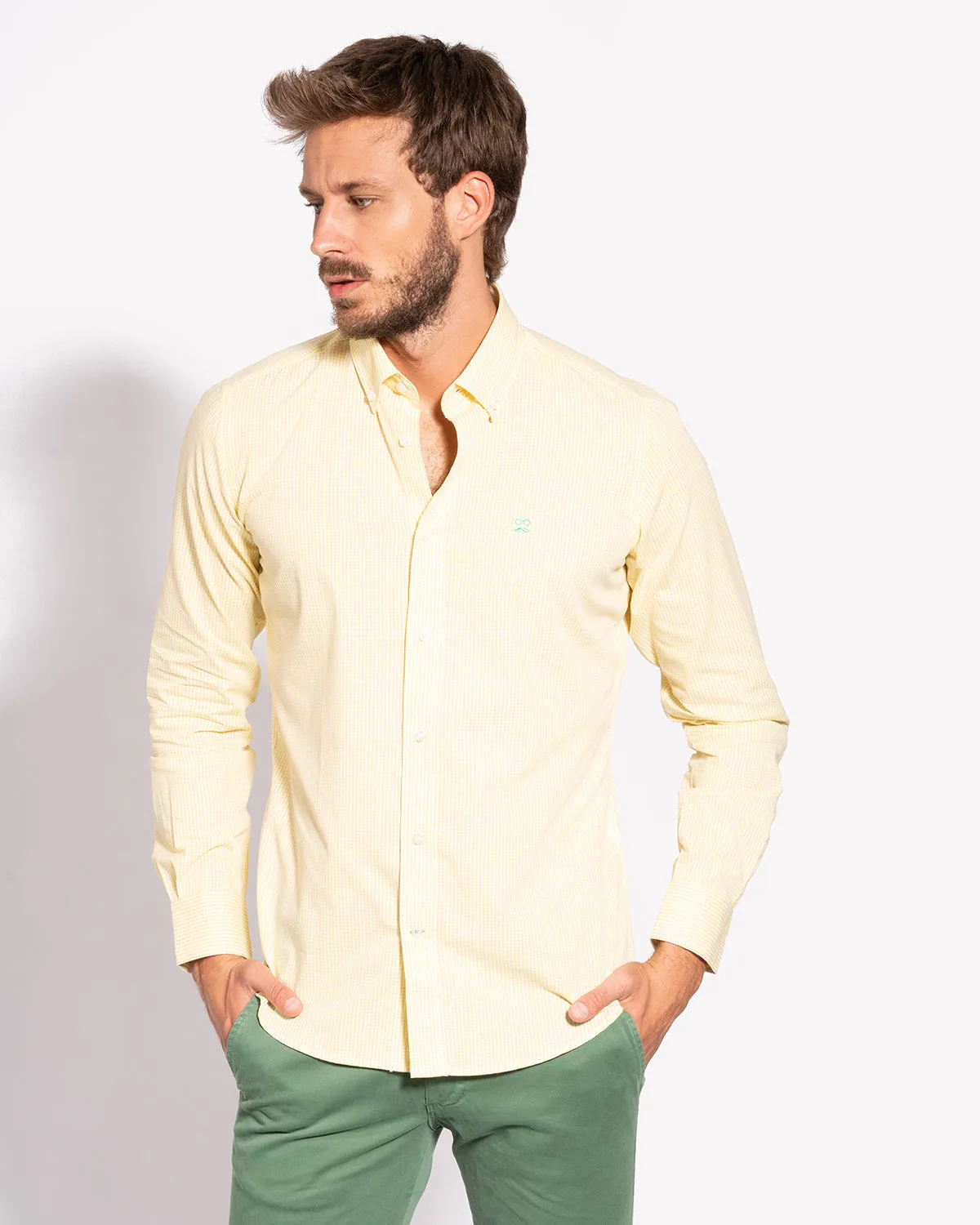 Camisa Cuadros Vichy Amarillo