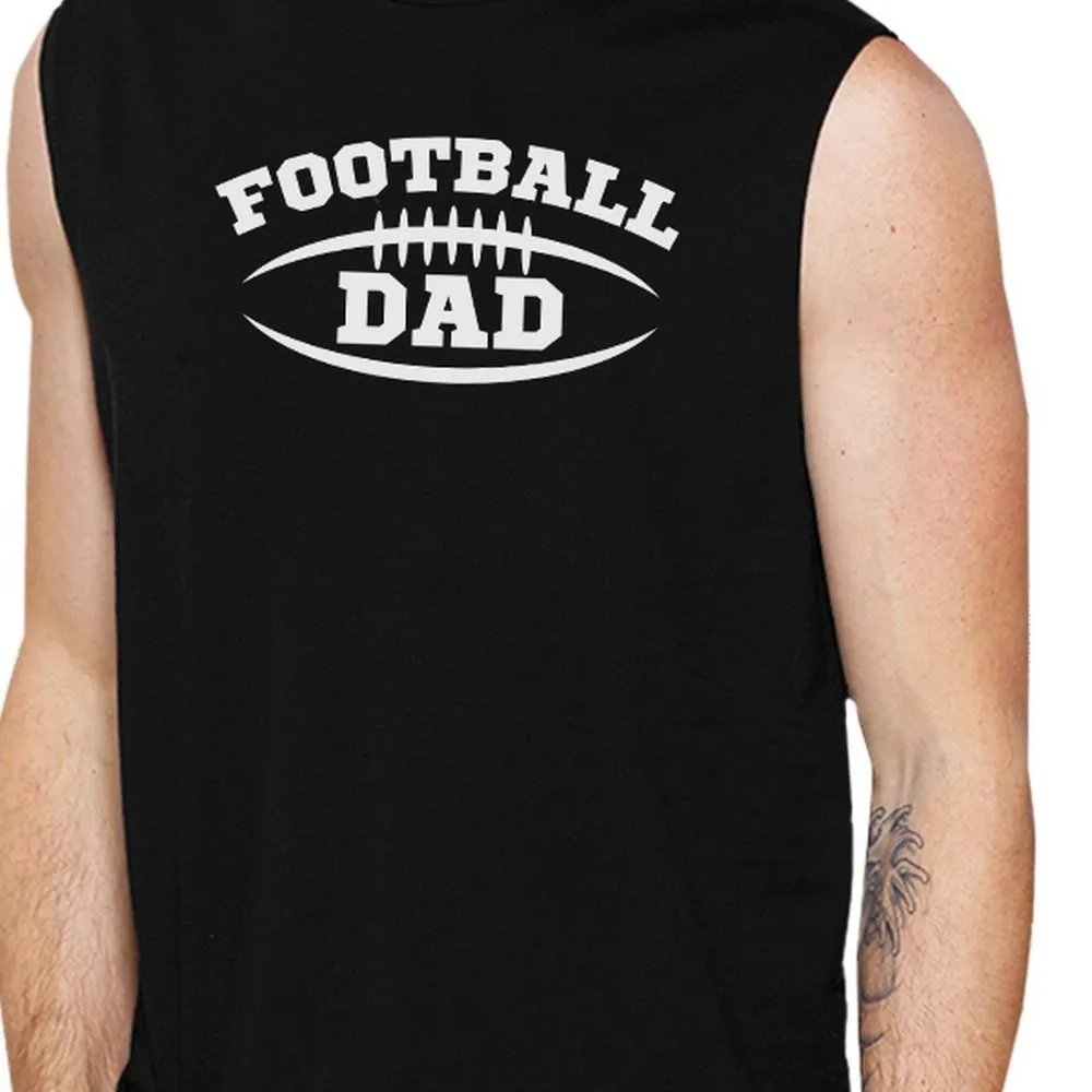 Camiseta sin mangas Football Dad Men's Black Sleeveless Graphic Tank