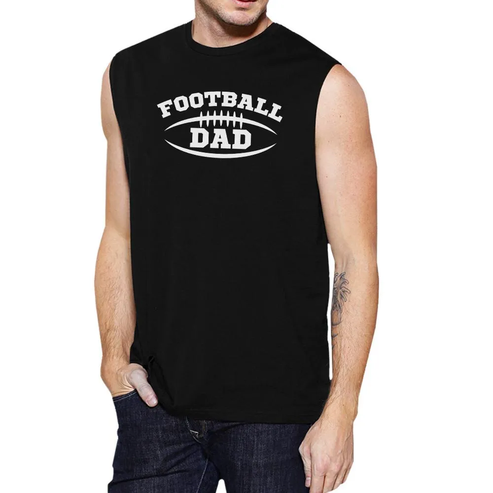 Camiseta sin mangas Football Dad Men's Black Sleeveless Graphic Tank