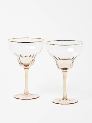 Claro orange margarita glasses (set of 2)