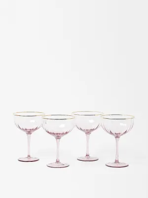 Claro purple champagne glasses (set of 4)