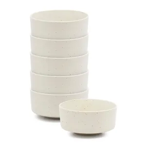 Claro Rice Bowls 12 x 6cm - Set of 6 - White