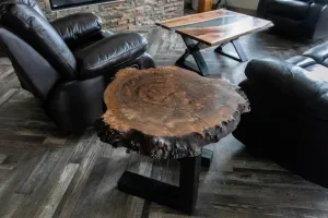 Claro Walnut Burl End Table