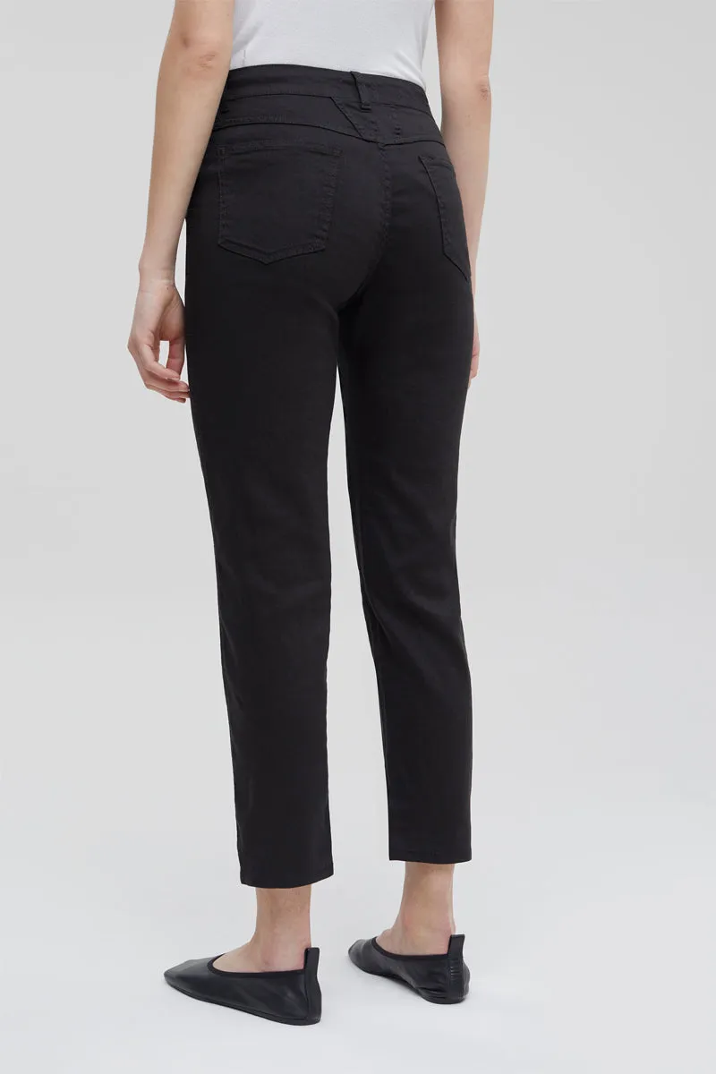 Closed - Pantalon En Lin - Noir - Femme