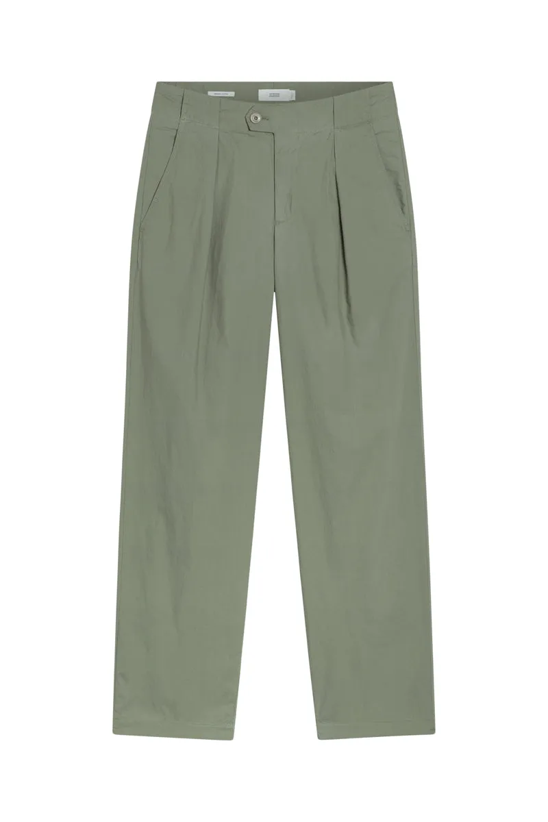 Closed - Pantalon Relaxed En Coton Biologique - Vert - Femme