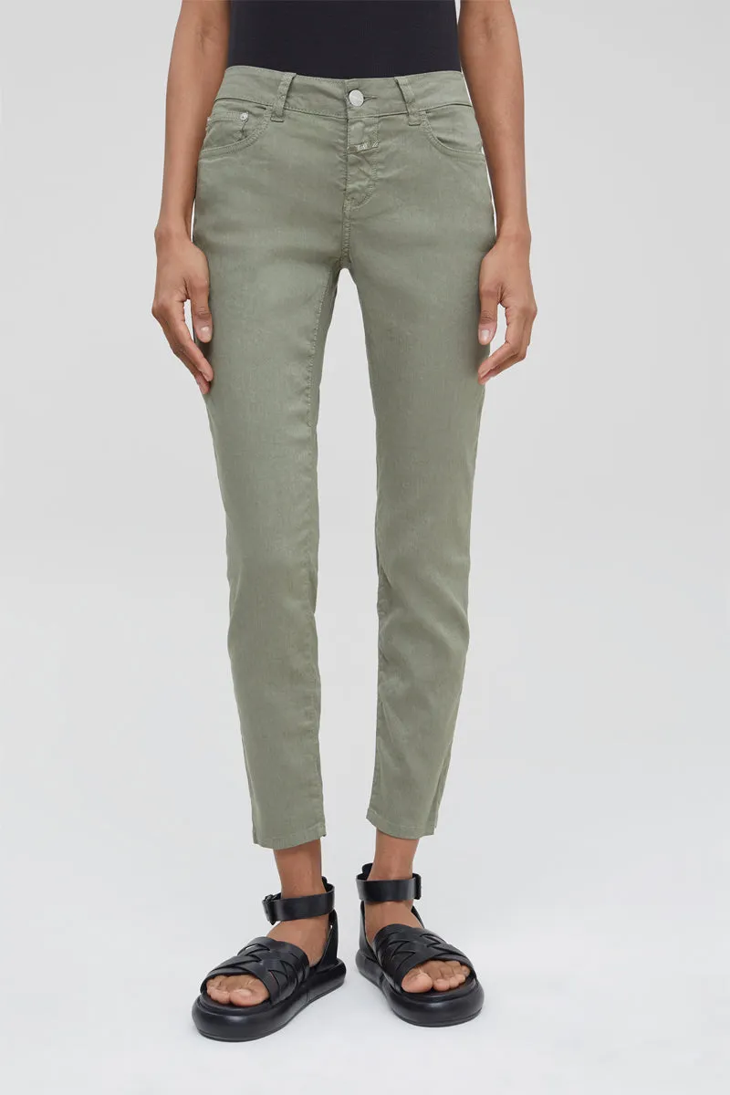 Closed - Pantalon Slim En Lin - Vert - Femme