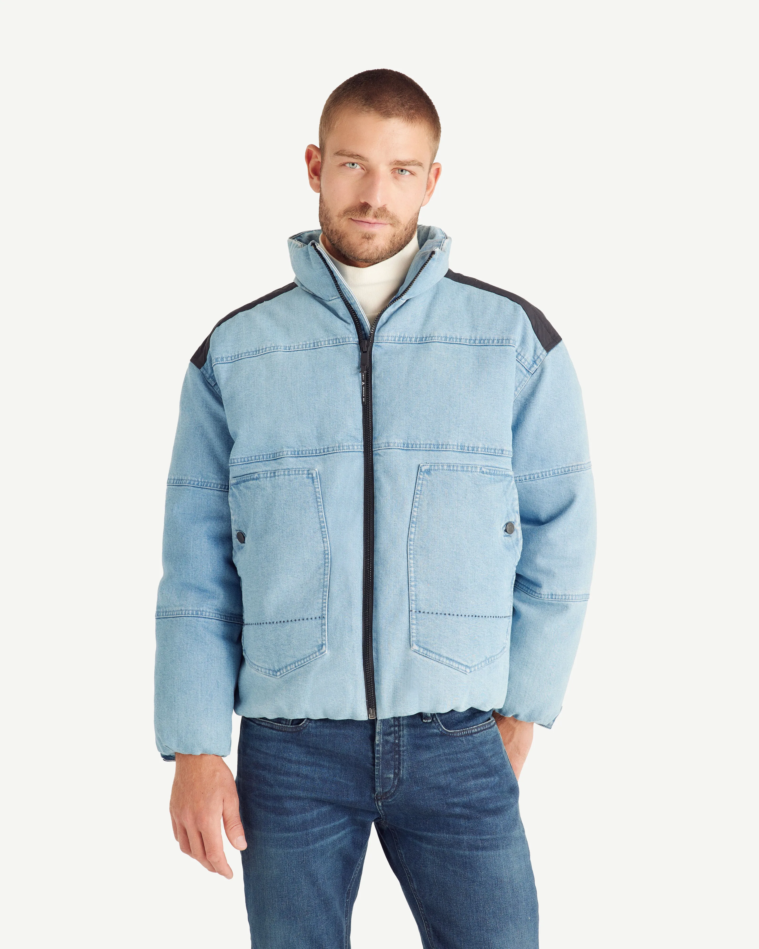 Doudoune 'Puffer' Light denim jeans Aero MNW JOTT x DENHAM