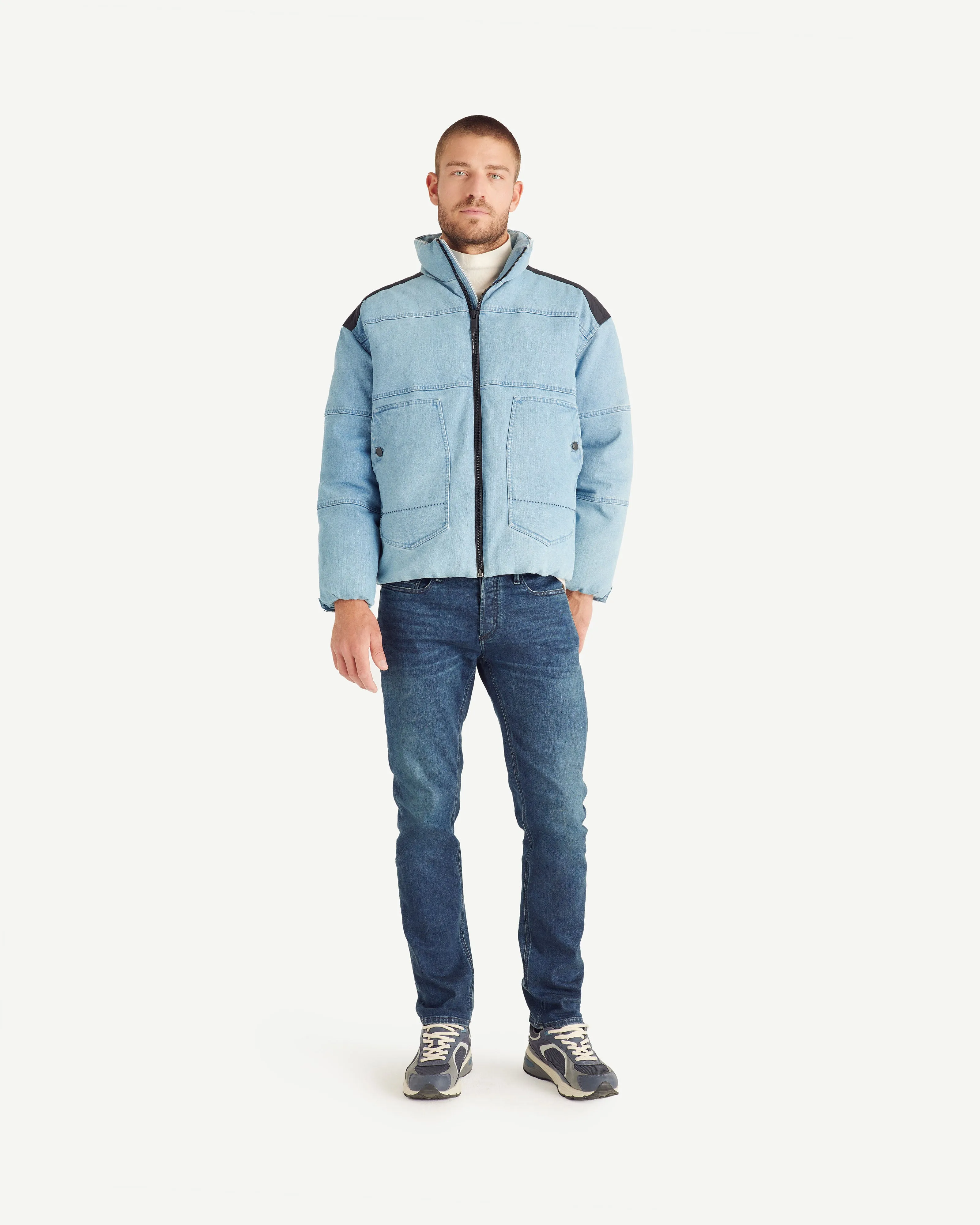 Doudoune 'Puffer' Light denim jeans Aero MNW JOTT x DENHAM