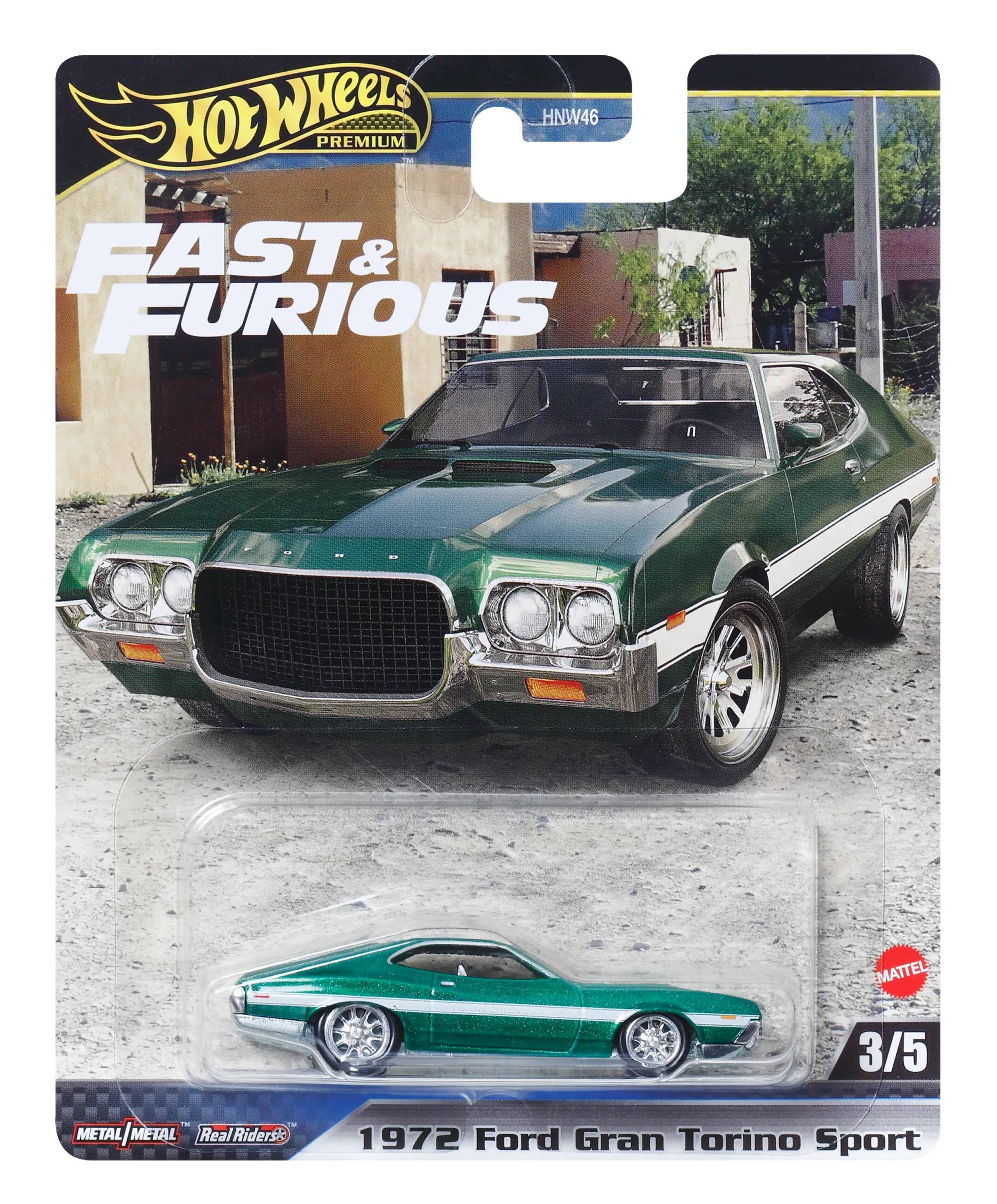 Hot Wheels Collector Veículo de Brinquedo Fast e Furious 72 Ford Gran Torino Sport