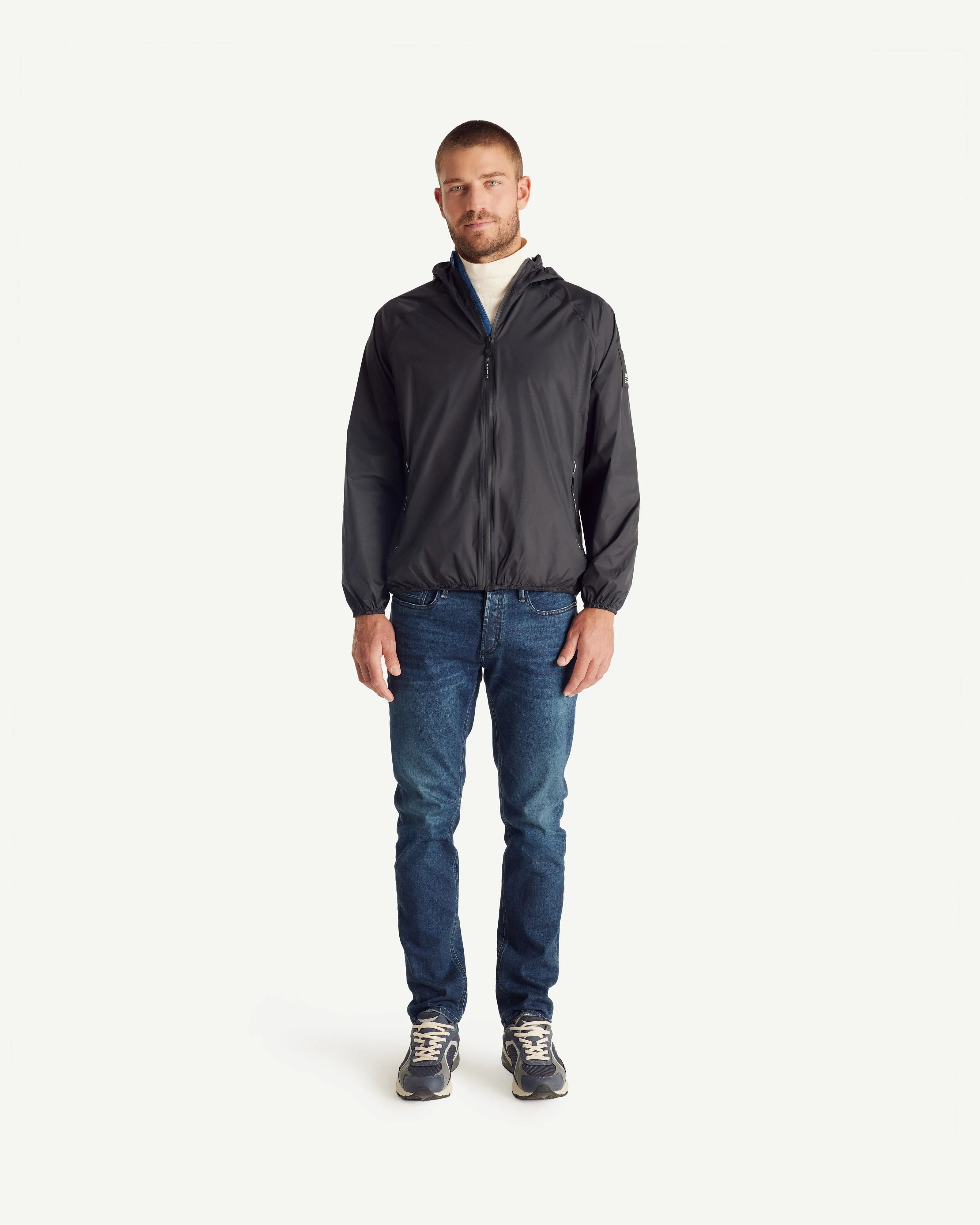 Imperméable paquetable Noir Fluid MNW JOTT x DENHAM