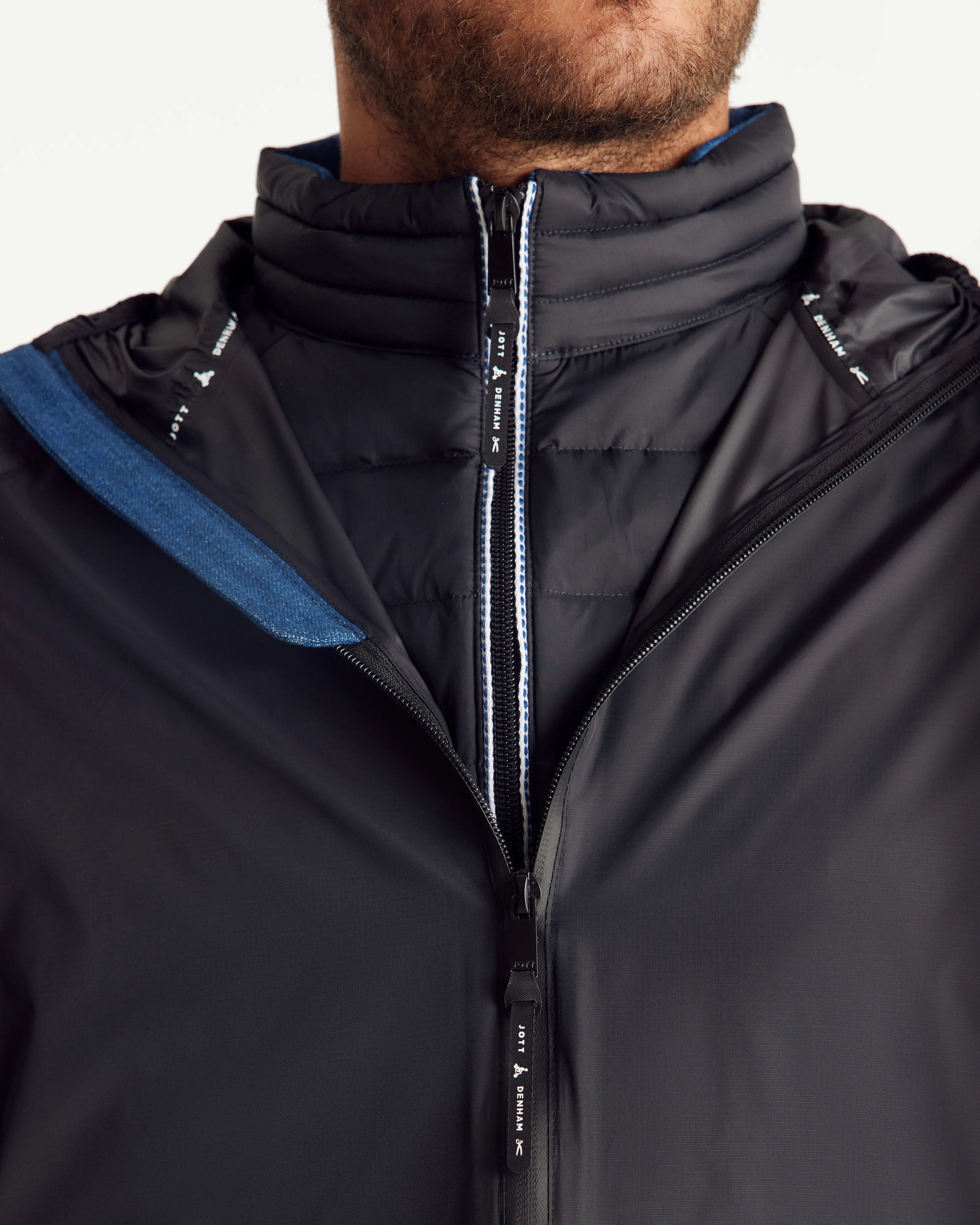 Imperméable paquetable Noir Fluid MNW JOTT x DENHAM