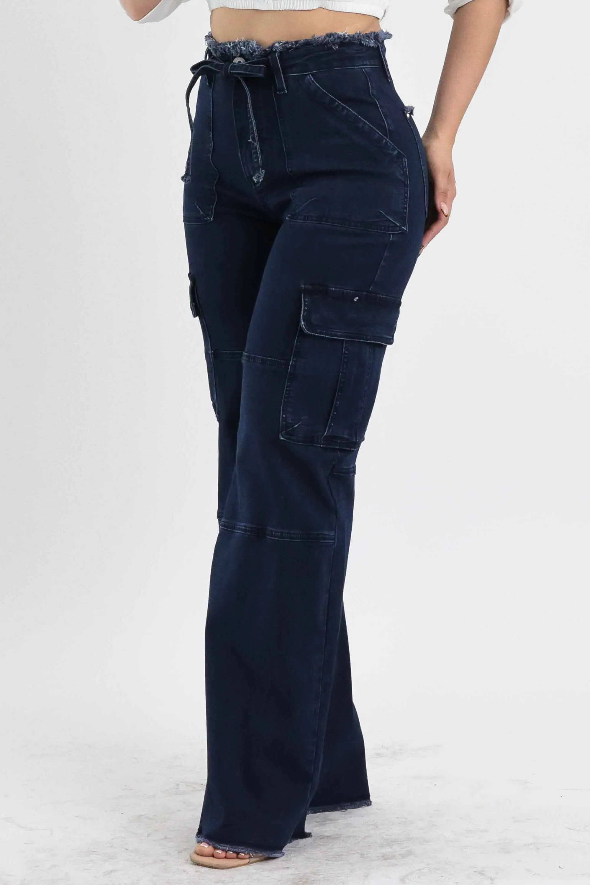 Mid-Rise Relaxed Cargo Jeans