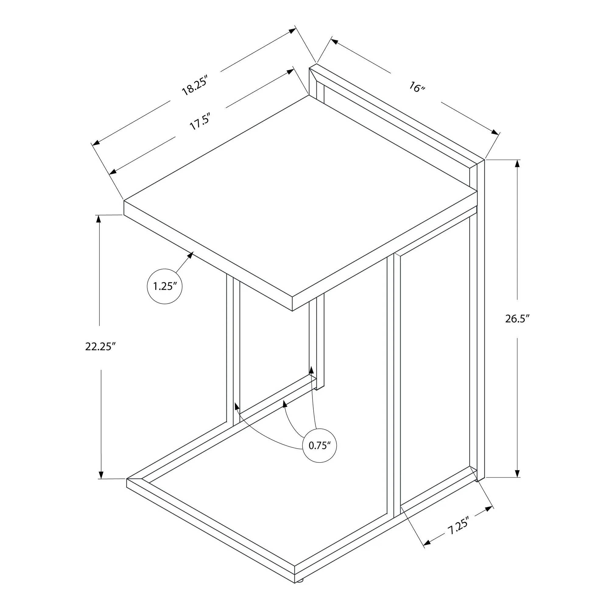 Monarch Table d'appoint I 3634