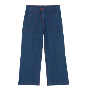 Pantalon Hakiko Bleu En Denim Brut