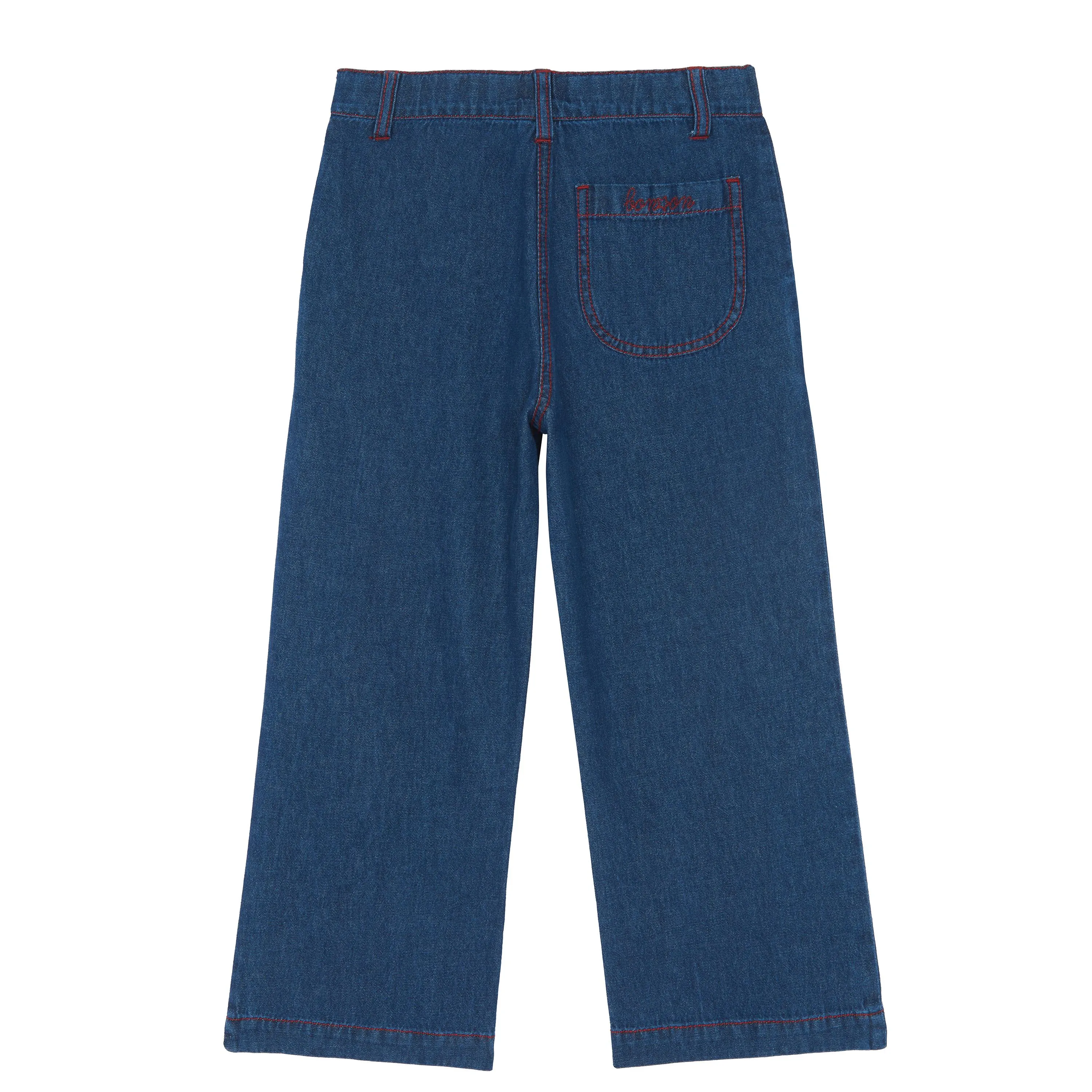 Pantalon Hakiko Bleu En Denim Brut