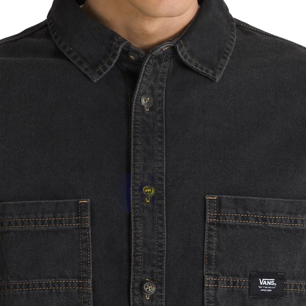 Stevens Denim Woven Shirt Pavement Washed Black