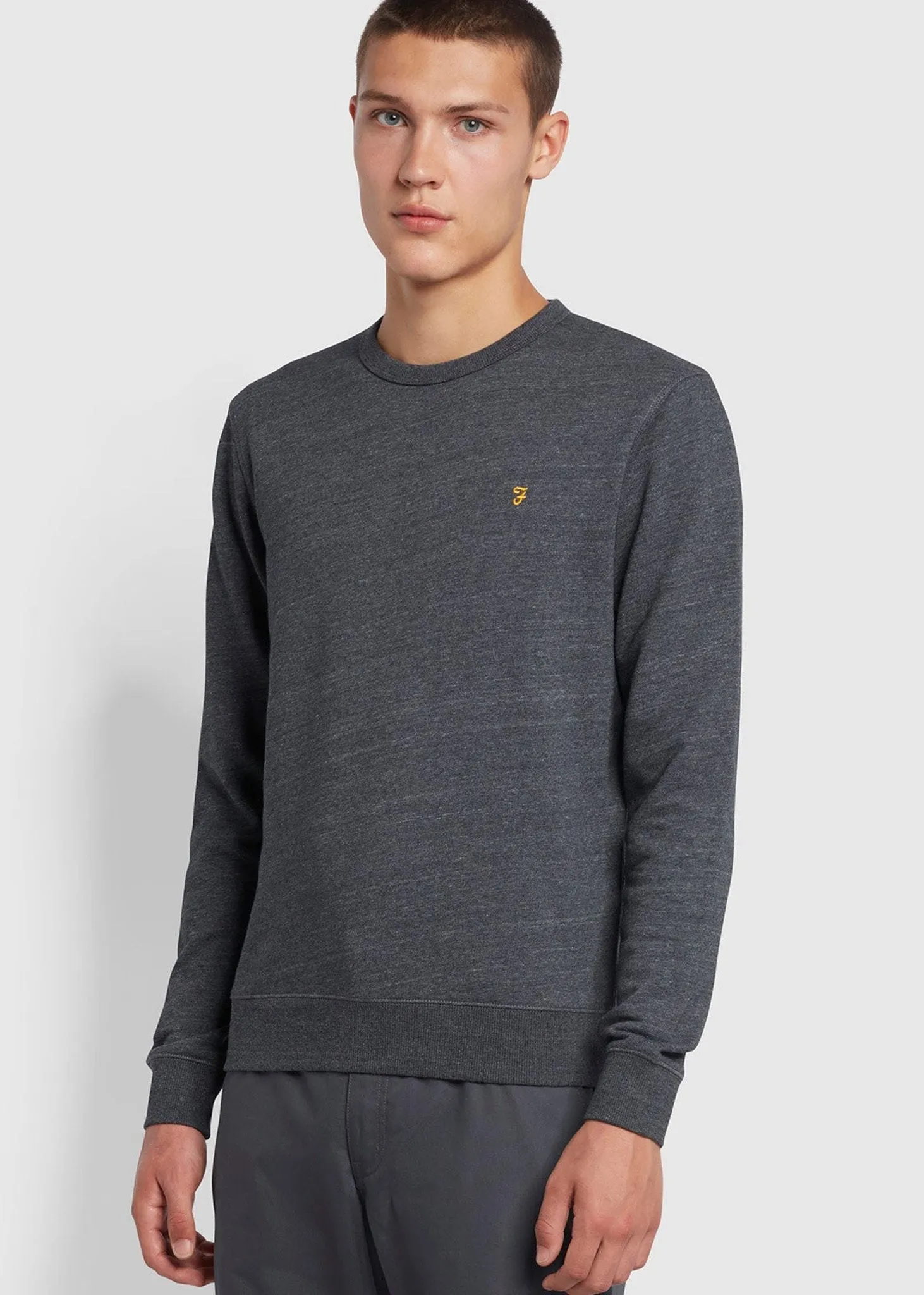 Sweatshirt tim new crew - farah grey marl