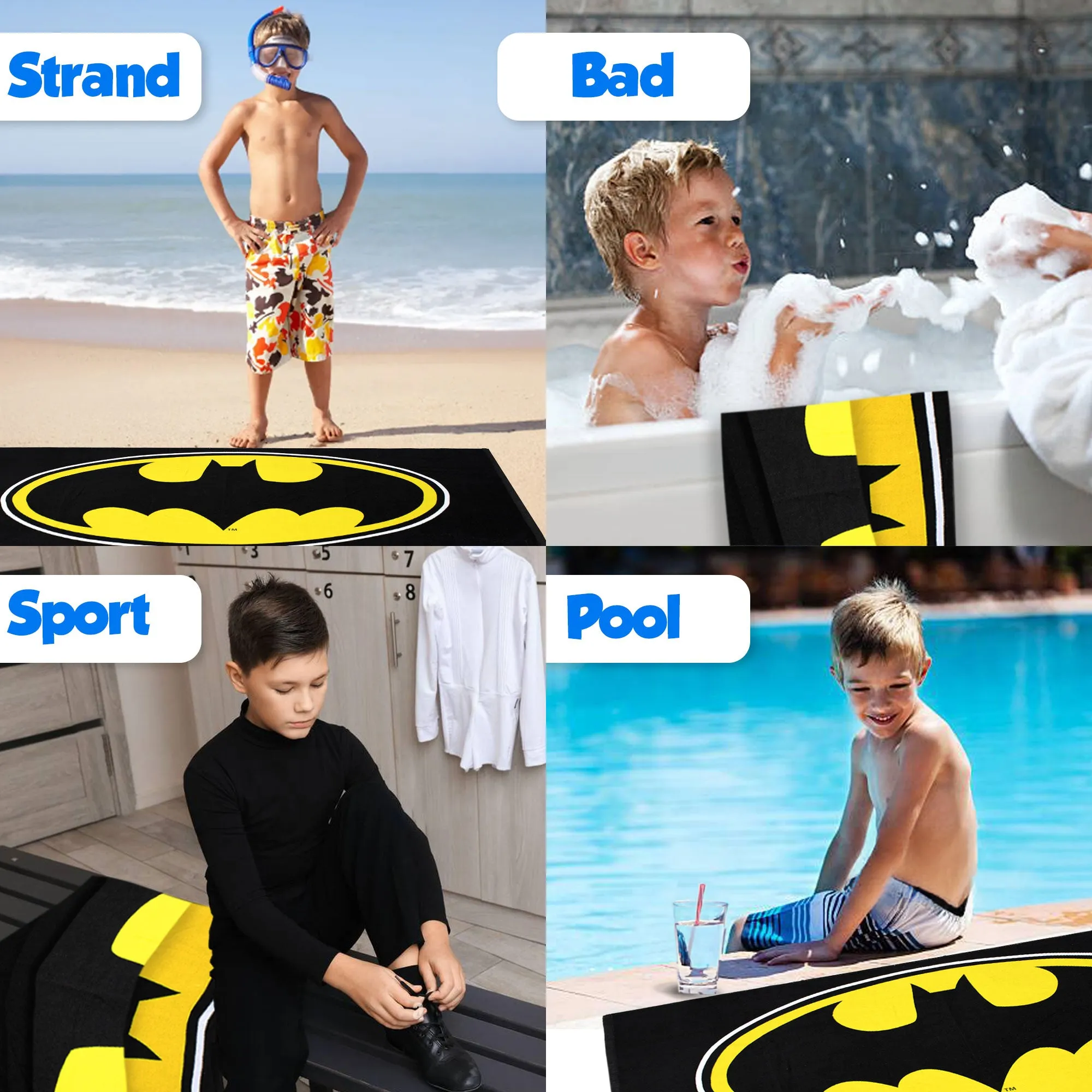 Telo mare DC Comics Batman in cotone 70x140cm asciugamano piscina 6819