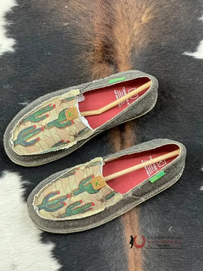 TWISTED X WOMENS CASUAL LOAFERS DUST CACTUS PRINT