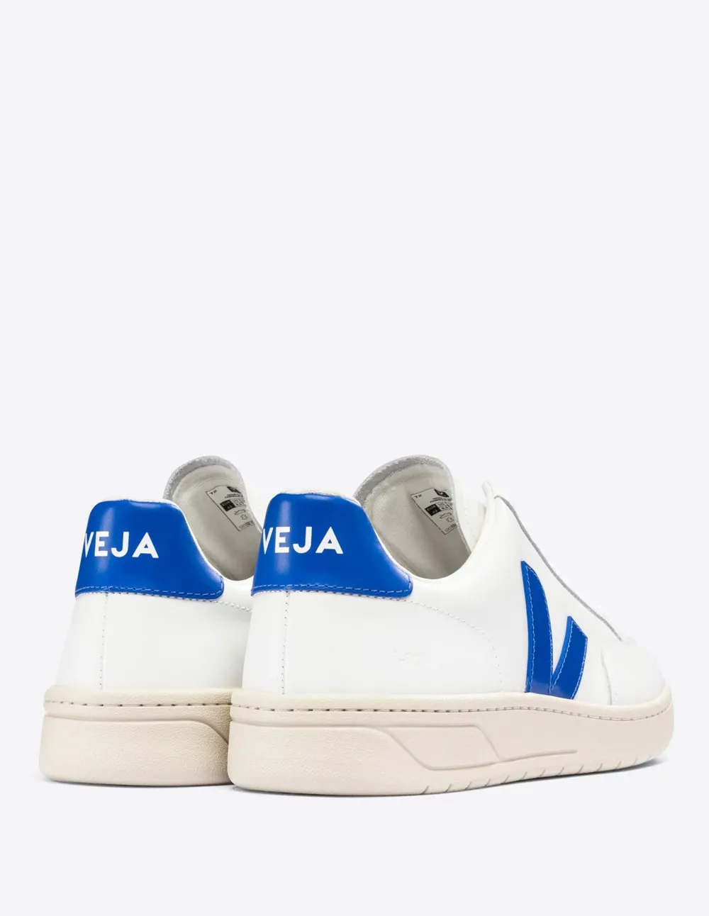 Veja V-12 Leather Blancas y Azules Hombre