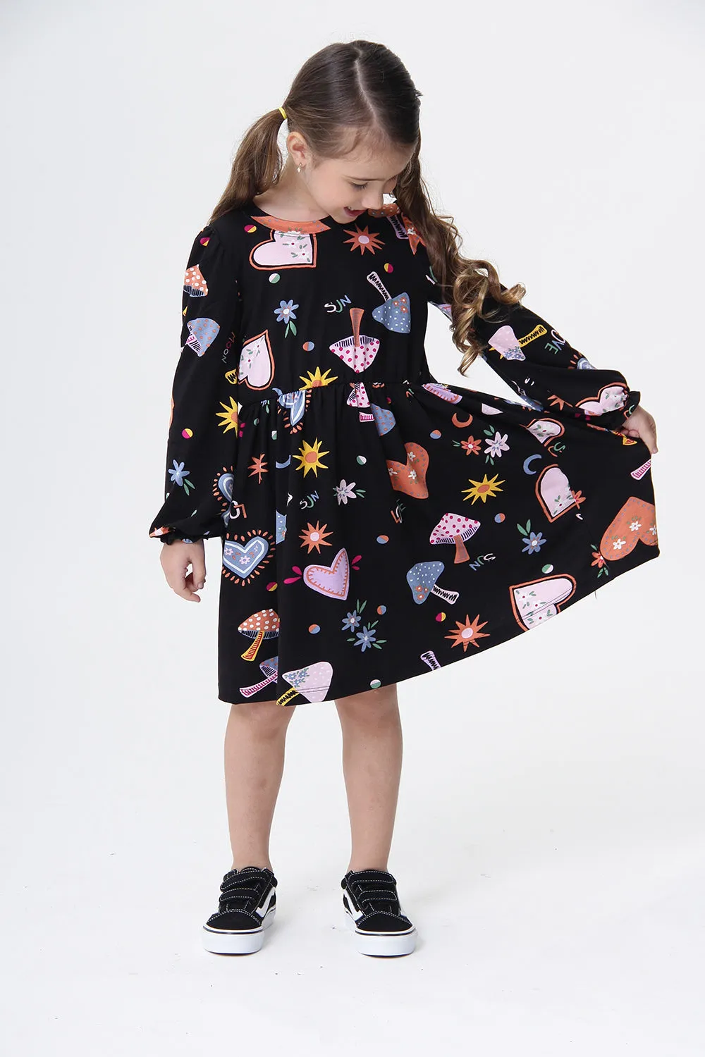 Vestido Infantil Cogumelos