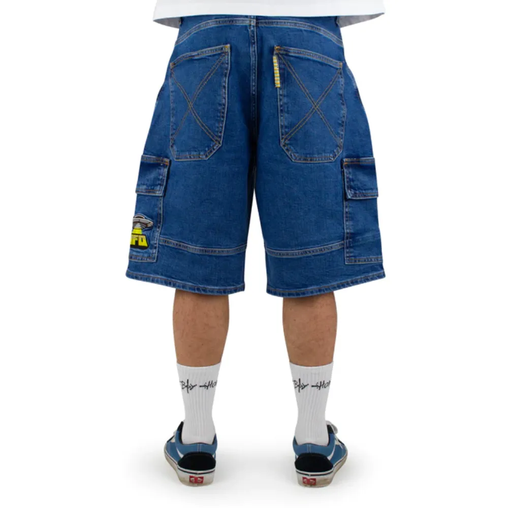 X-tra UFO Cargo Shorts Washed Blue